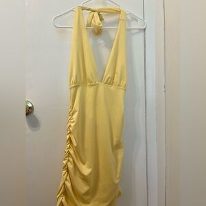 yellow mini dress, like new only wore once